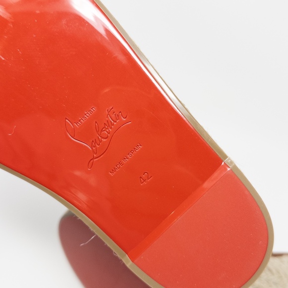 Christian Louboutin Ariella Zeppa Wedge Espadrille Platform Red Soles. Size 42 E - Picture 6 of 6